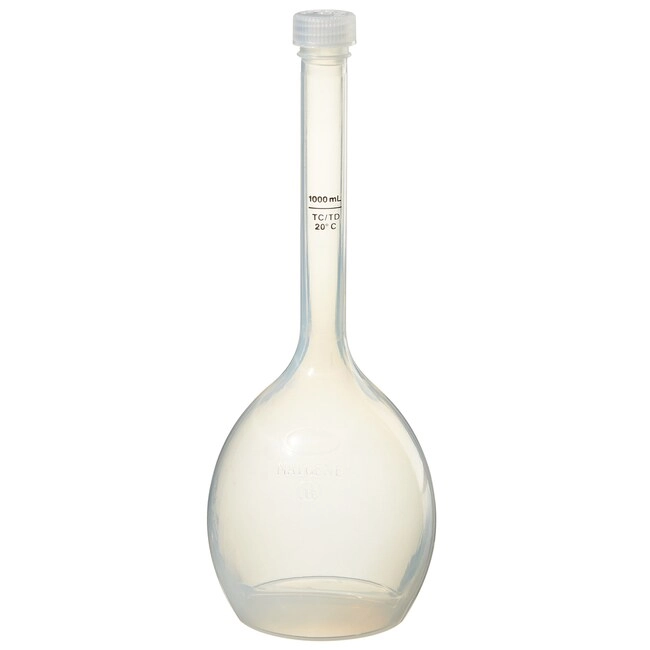 Nalgene Class B Polymethypentene (PMP) Volumetric Flasks with Screw Caps