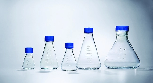Nalgene Single-Use PETG Erlenmeyer Flasks with Baffled Bottom: Sterile