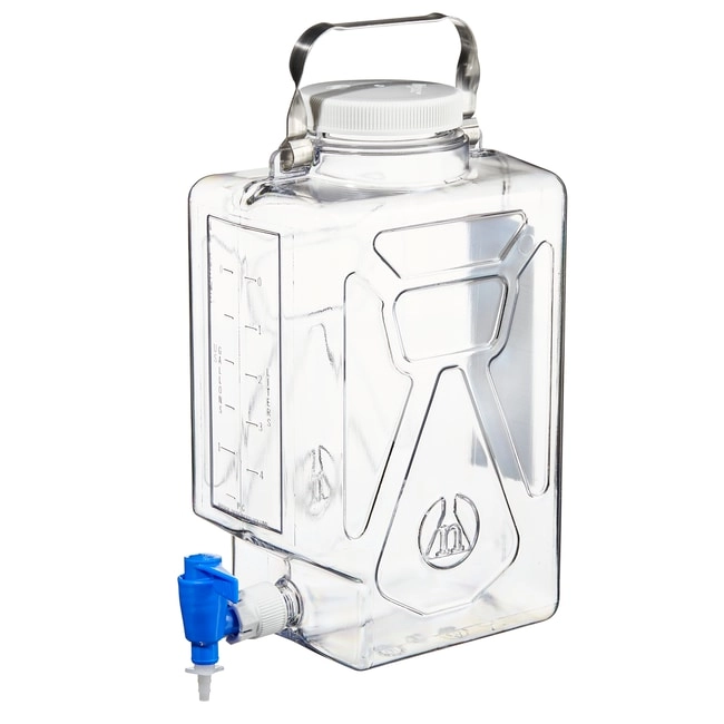 Nalgene Rectangular Polycarbonate Clearboy Carboy with Spigot