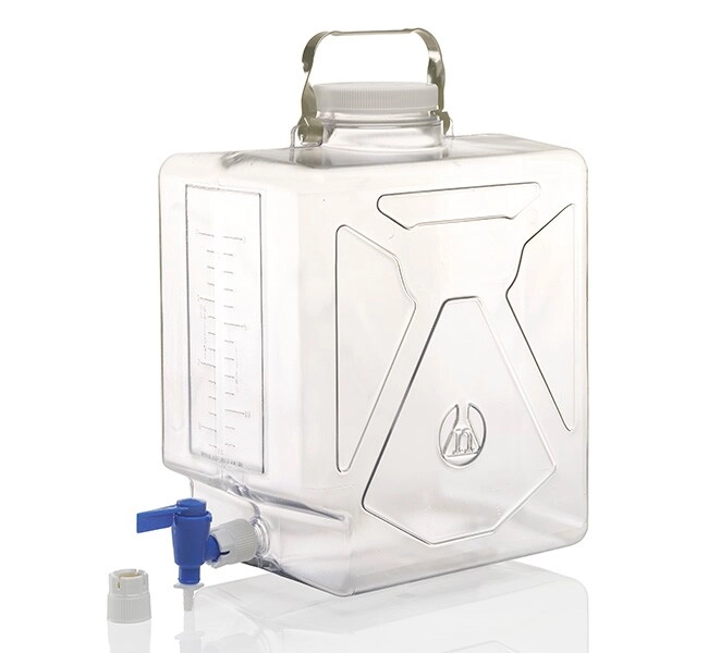 Nalgene Rectangular Polycarbonate Clearboy Carboy with Spigot