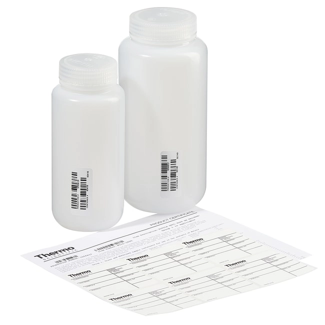 Nalgene Certified Wide-Mouth HDPE Bottle with Polypropylene Screw Closure