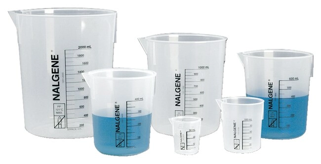 Nalgene Polypropylene Griffin Low-Form Plastic Beakers