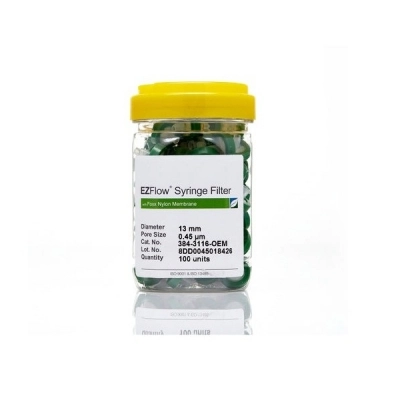 Foxx Life Sciences EZFlow 13mm Syringe Filter, .45&mu;m Nylon, 100/Pack 384-3116-OEM