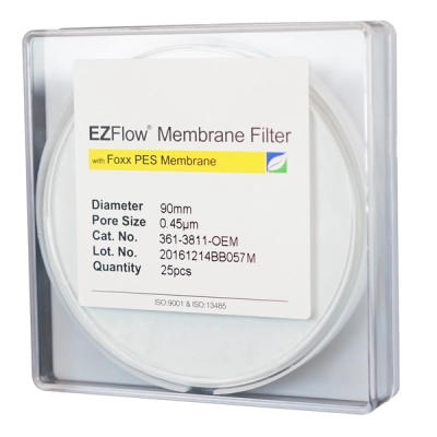 Foxx Life Sciences EZFlow Membrane Disc Filter, PES, 0.45&micro;m, 90mm, Non-Sterile, 25/pk 361-3811-OEM