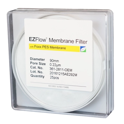 Foxx Life Sciences EZFlow Membrane Disc Filter, PES, 0.22&micro;m, 90mm, Non-Sterile, 25/pk 361-2811-OEM