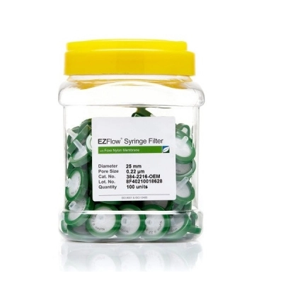 Foxx Life Sciences EZFlow 25mm Syringe Filter, .2&mu;m Nylon 100/Pack 384-2216-OEM