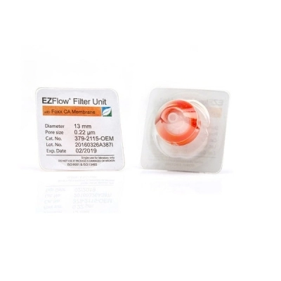 Foxx Life Sciences EZFlow Syringe Filter, CA, 0.22&micro;m, 13mm, Sterile, 100/Pack 379-2115-OEM