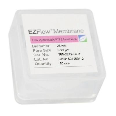 Foxx Life Sciences EZFlow 25mm 0.2&micro;m Hydrophobic (PTFE) Membrane Disc Filter, 50 Pack 365-2212-OEM