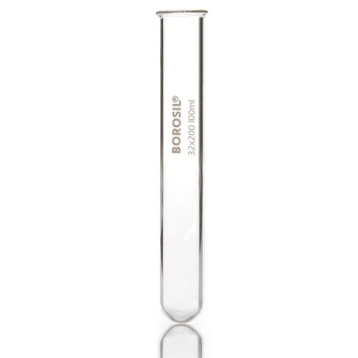 Foxx Life Sciences Borosil Reusable Test Tubes With Beaded Rim - 100mL - CS/50 9800U10