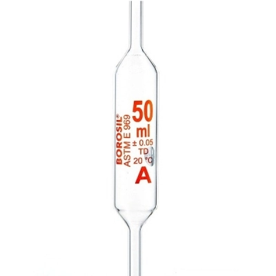 Foxx Life Sciences Borosil Volumetric Pipette Bulb Pipette Class A 50mL Borosilicate 7101012A