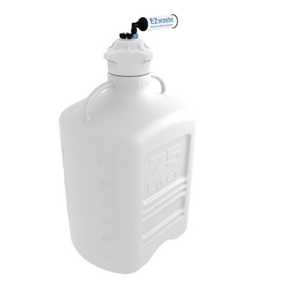Foxx Life Sciences Ezwaste XL Safety Vent Carboy 75L High Density Poly Ethylene (HDPE) 332-6721-OEM