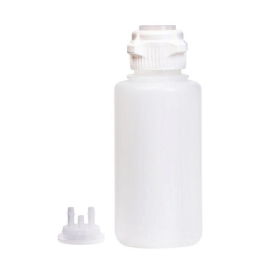 Foxx Life Sciences Round EZLabpure (PP) Vacuum Bottle, 1 L, 2x1/4" HB Adapters, 1/EA 165-1113-FLS
