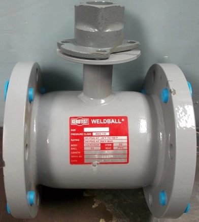 KEROTEST WELDBALL 4" FLANGED BALL VALVE NO: 122834, SIZE: 4*3, PRESSURE CLASS: ANSI 150, RATING: 285