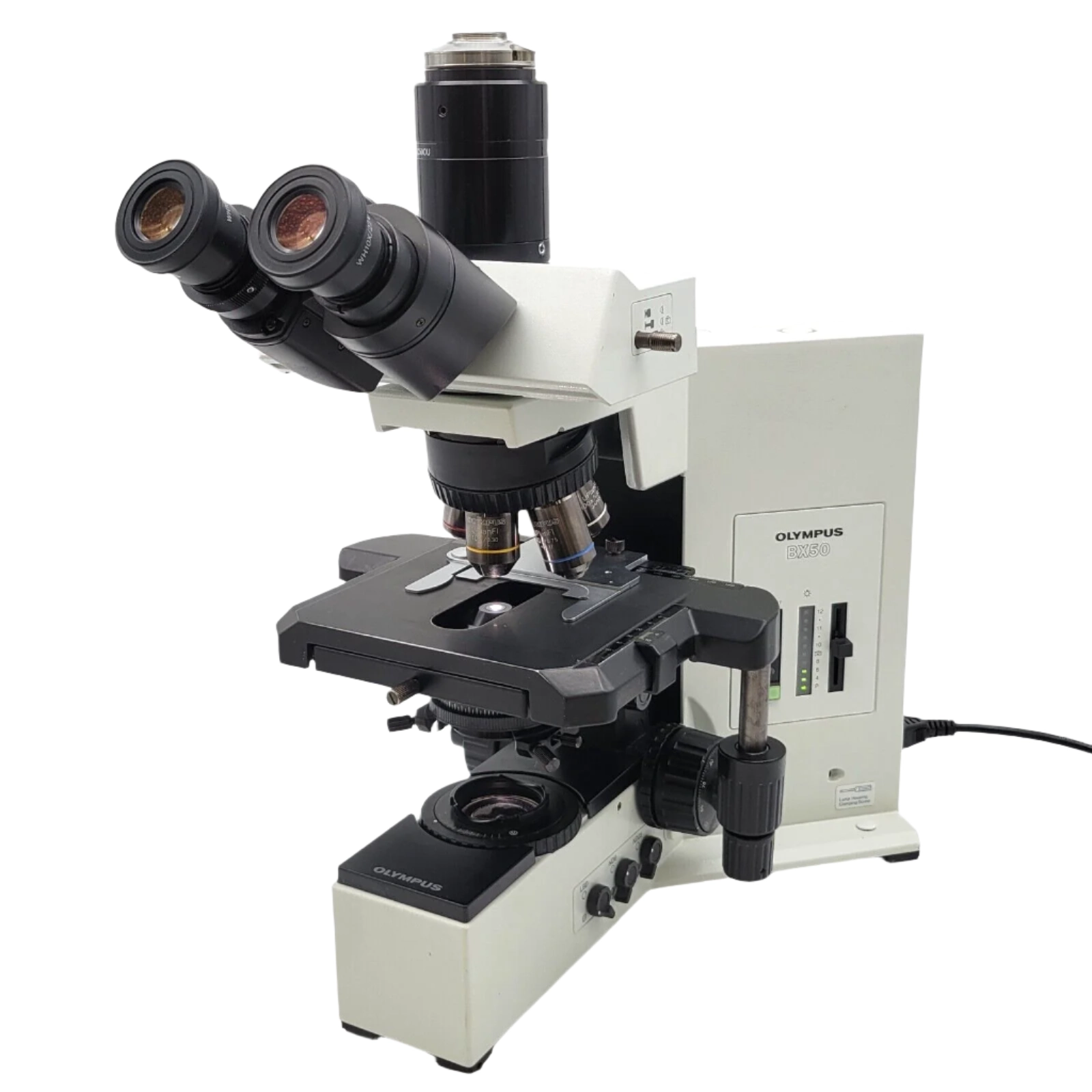 Olympus Microscope BX50 with Fluorite Objectives &amp; Trinocular Head