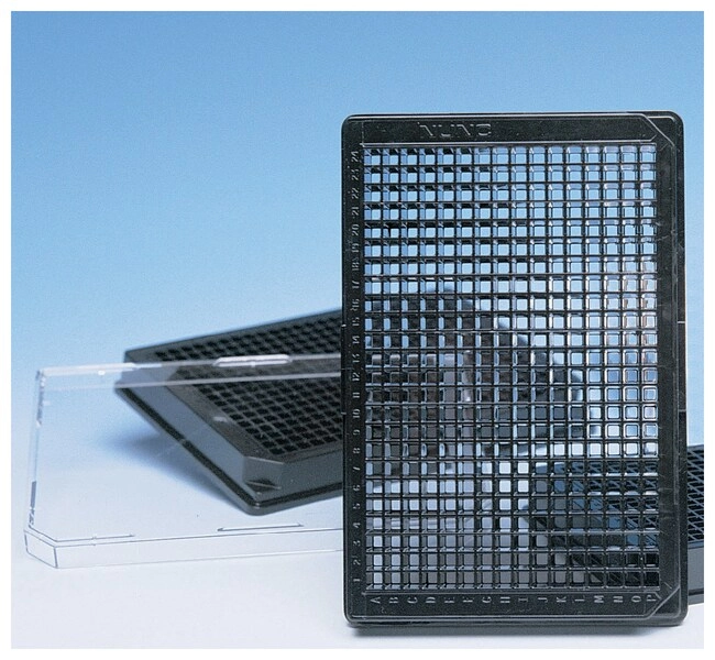 384 Well Black Plate, Optically Clear Polymer Bottom, Pack of 10