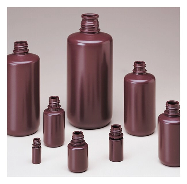 Nalgene Narrow-Mouth Opaque Amber HDPE Packaging Bottles without Closure: Bulk Pack