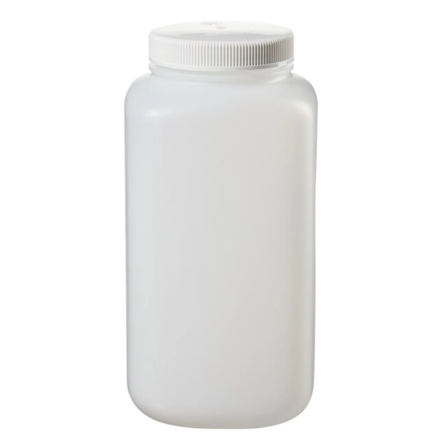 Nalgene Large Square Wide-Mouth HDPE Bottle with Closure