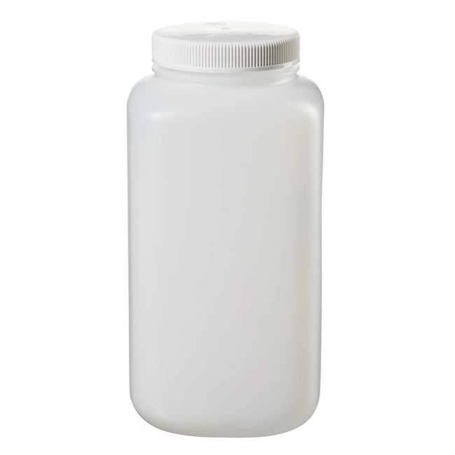 Nalgene Large Square Wide-Mouth HDPE Bottle with Closure