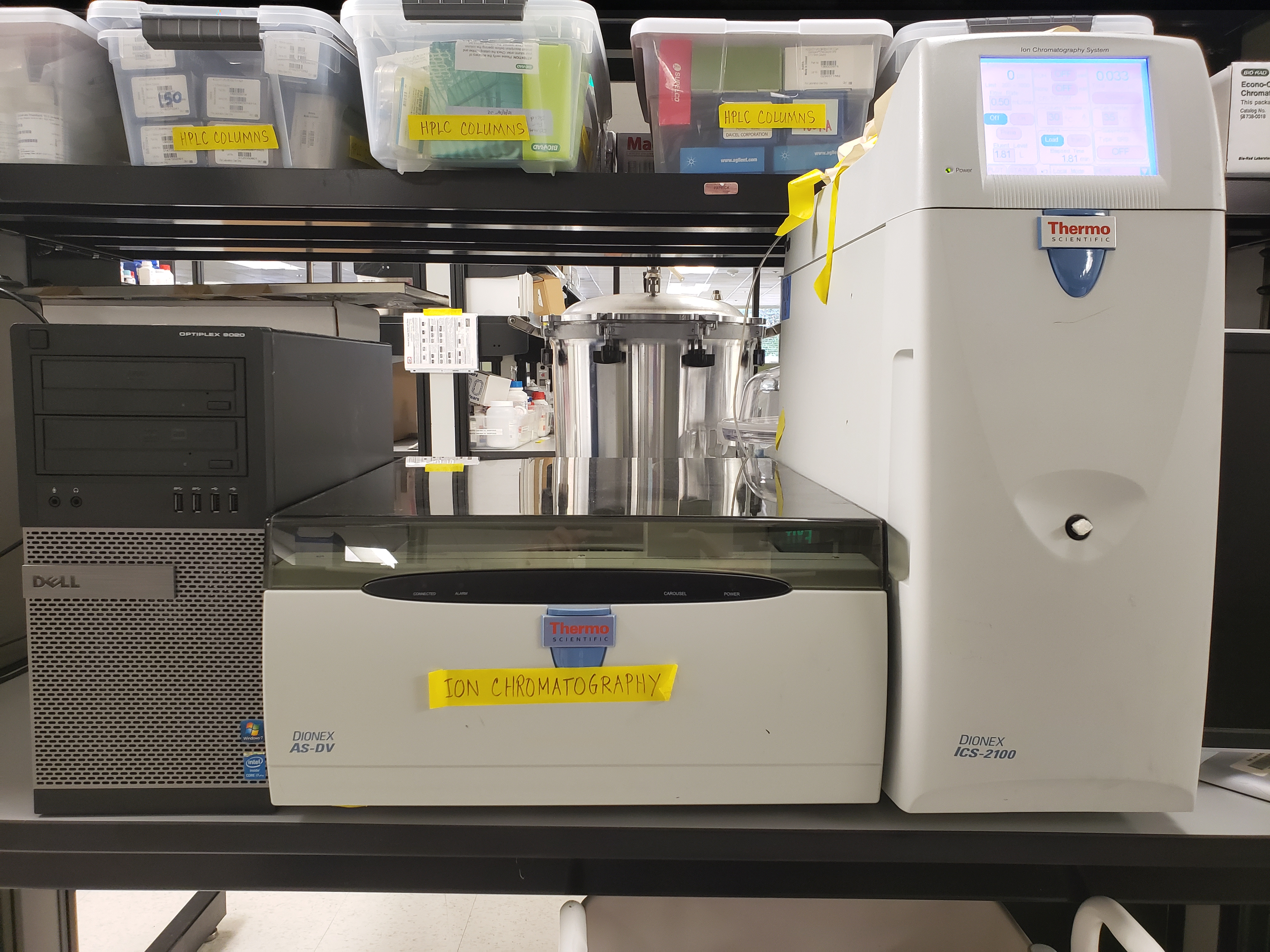 ThermoScientific Dionex ICS-2100 Ion Chromatography System with AS-DV autosampler and computer software