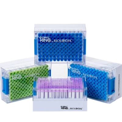 Biologix 0.4ml Vials+Rack, SBS Format Combo&mdash;External Thread 10 Bags, 2 Packs/Case 89-5043