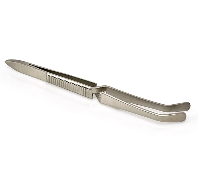 Nalgene Stainless-Steel Forceps, bent tip