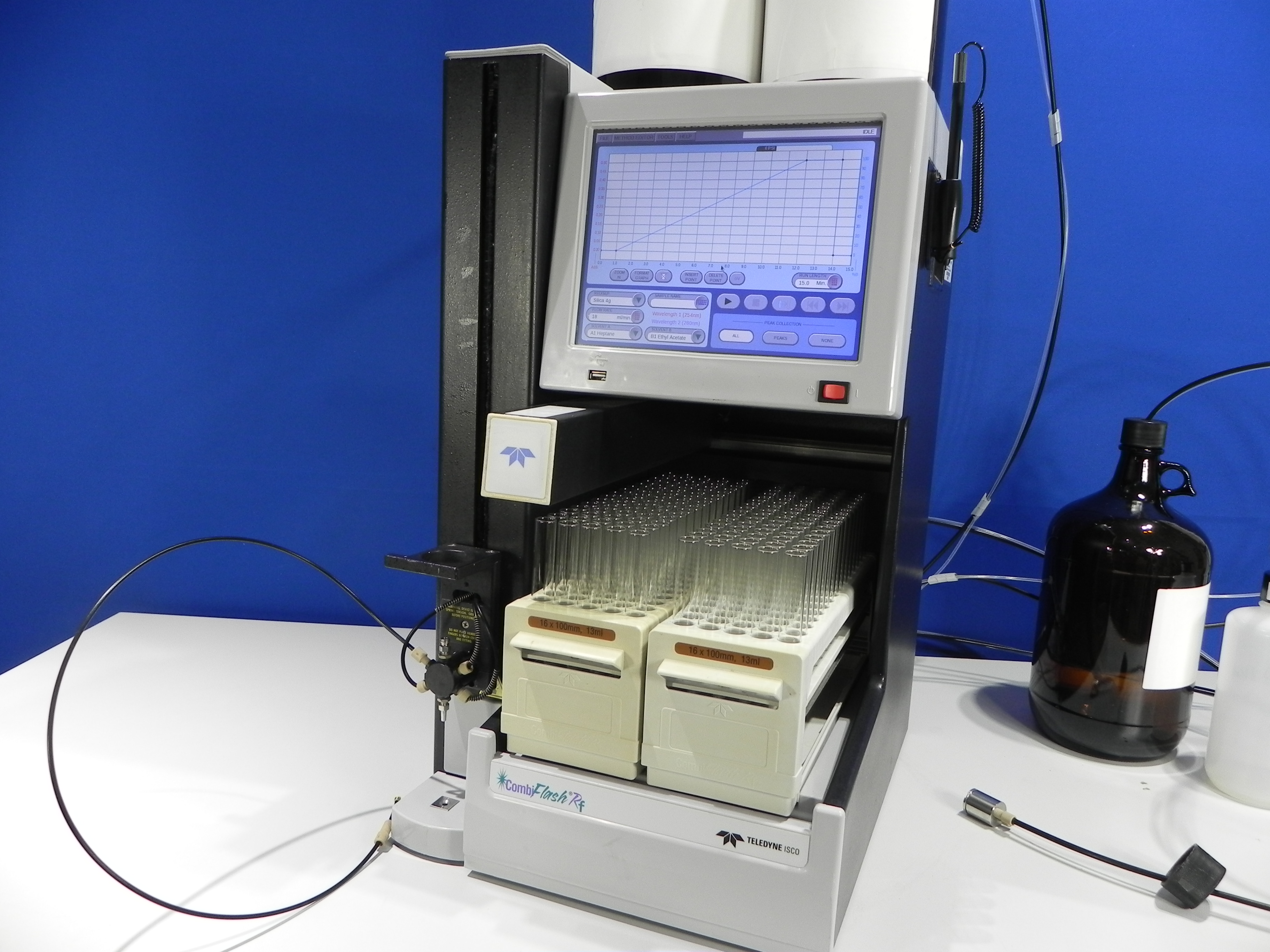 Teledyne ISCO Combiflash RF-200 automated flash chromatography system with RFID Racks