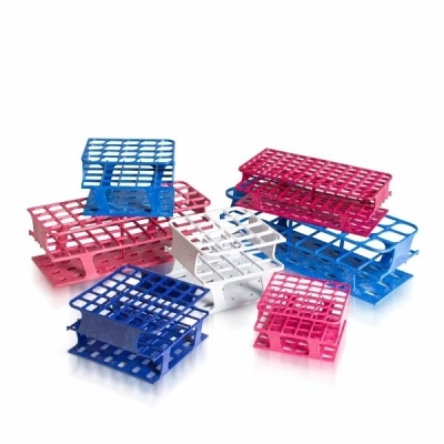 Simport Polywire Full Rack Test Tube Rack, 20 Places, Blue 4/Cs S631-20B