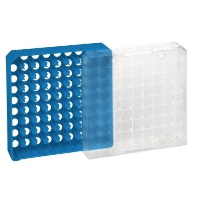 Simport 2D Barcode Cryo Box 81 Place, Blue 10/Cs T214-281B