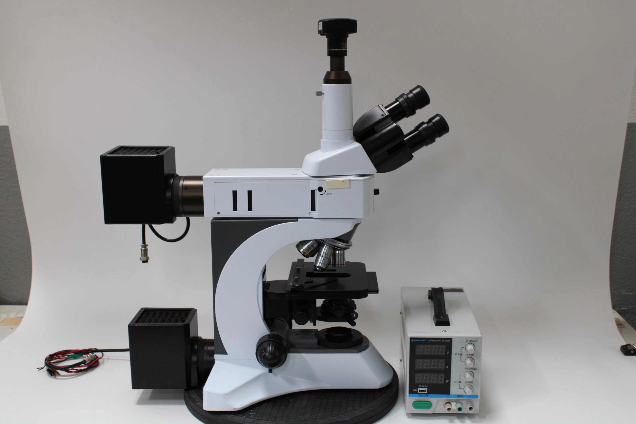 AmScope ME520T Trinocular Compound Microscope W/ 2x: EW10X/22 eyepieces + More