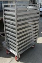 Trolley With 38" x 20" Perforated, Trays,&nbsp;All Stainless Steel