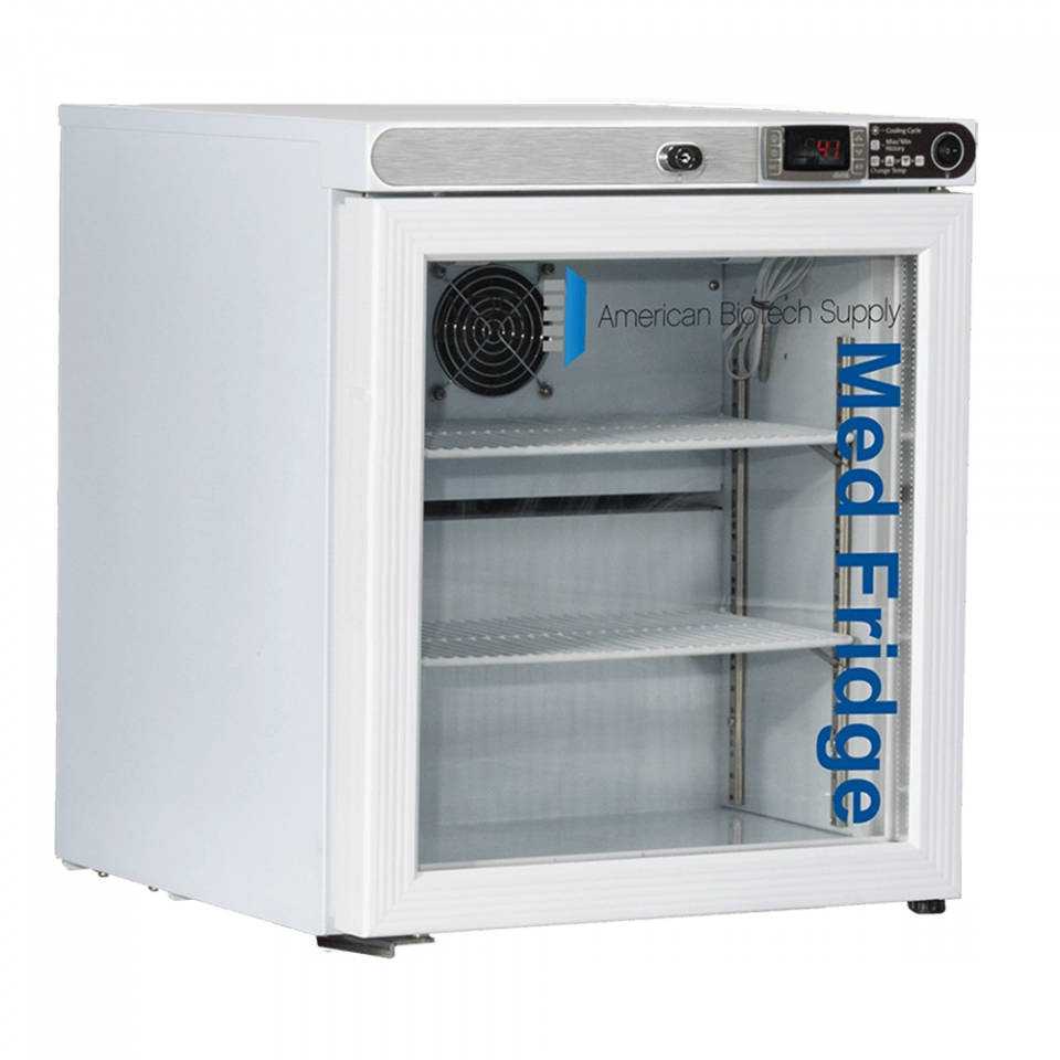 ABS 1 Cu Ft Pharmacy Glass Door Refrigerator-Left Hinged PH-ABT-HC-UCFS-0104G-LH