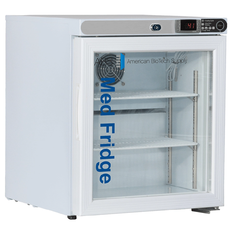 ABS 1 Cu Ft Pharmacy Glass Door Refrigerator PH-ABT-HC-UCFS-0104G