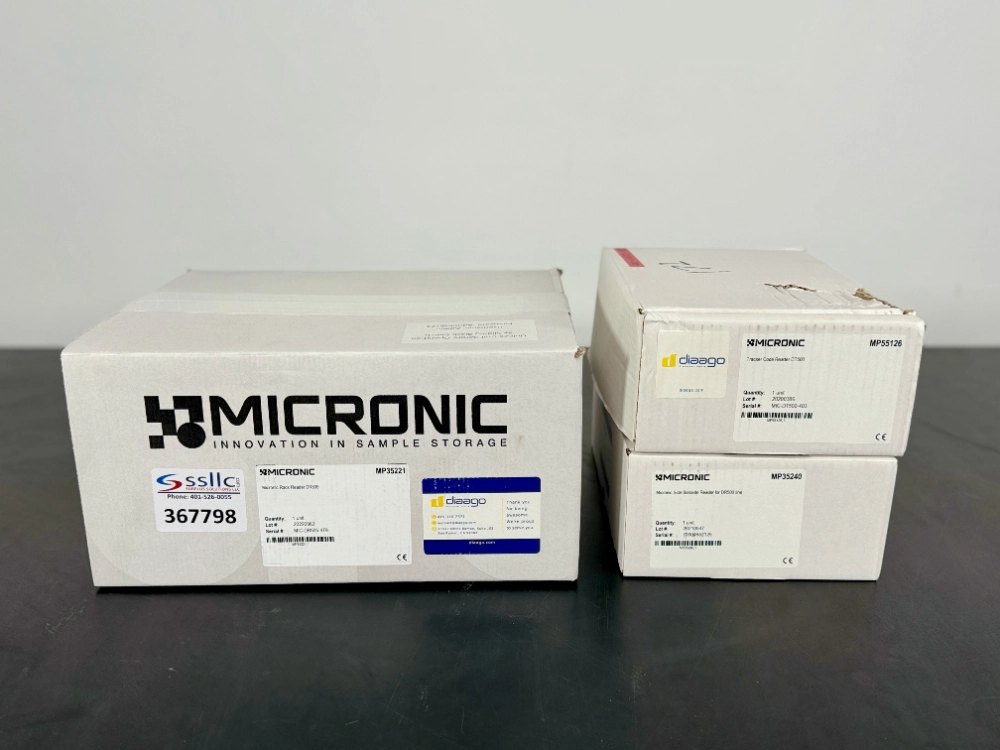 Unused Micronic DR505 Rack Reader w/ Tracxer Code and Side Barcode Readers