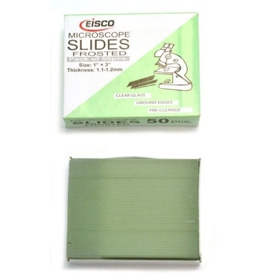 Eisco Glass Microscope Slides, 50 Pack - Precleaned - Ground and Polished Edges - Eisco Labs BI0084