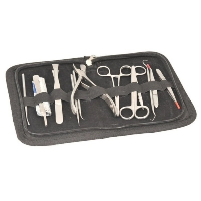 Eisco Dissection Set, Instructor, 12 Pcs - Stainless Steel - Leather Storage Case BI0151ADV