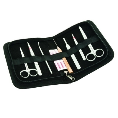 Eisco Dissection Set, Basic, 7 Pcs - Stainless Steel - Leather Storage Case BI0152