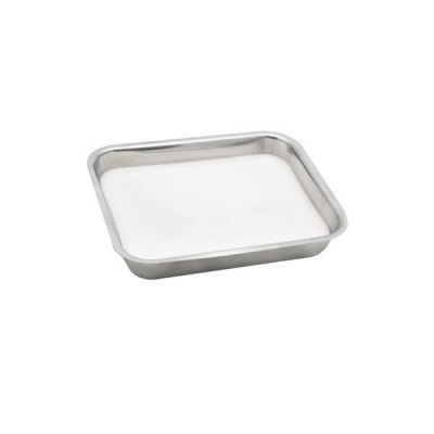 Eisco Dissection Tray, with Wax Liner - 8" x 6" - High Quality Stainless Steel Eisco Labs BI0186AWX