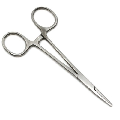 Eisco Artery Forceps, Straight with Serrated Jaws and Box, Stainless Steel - Eisco Labs BI0169AFS