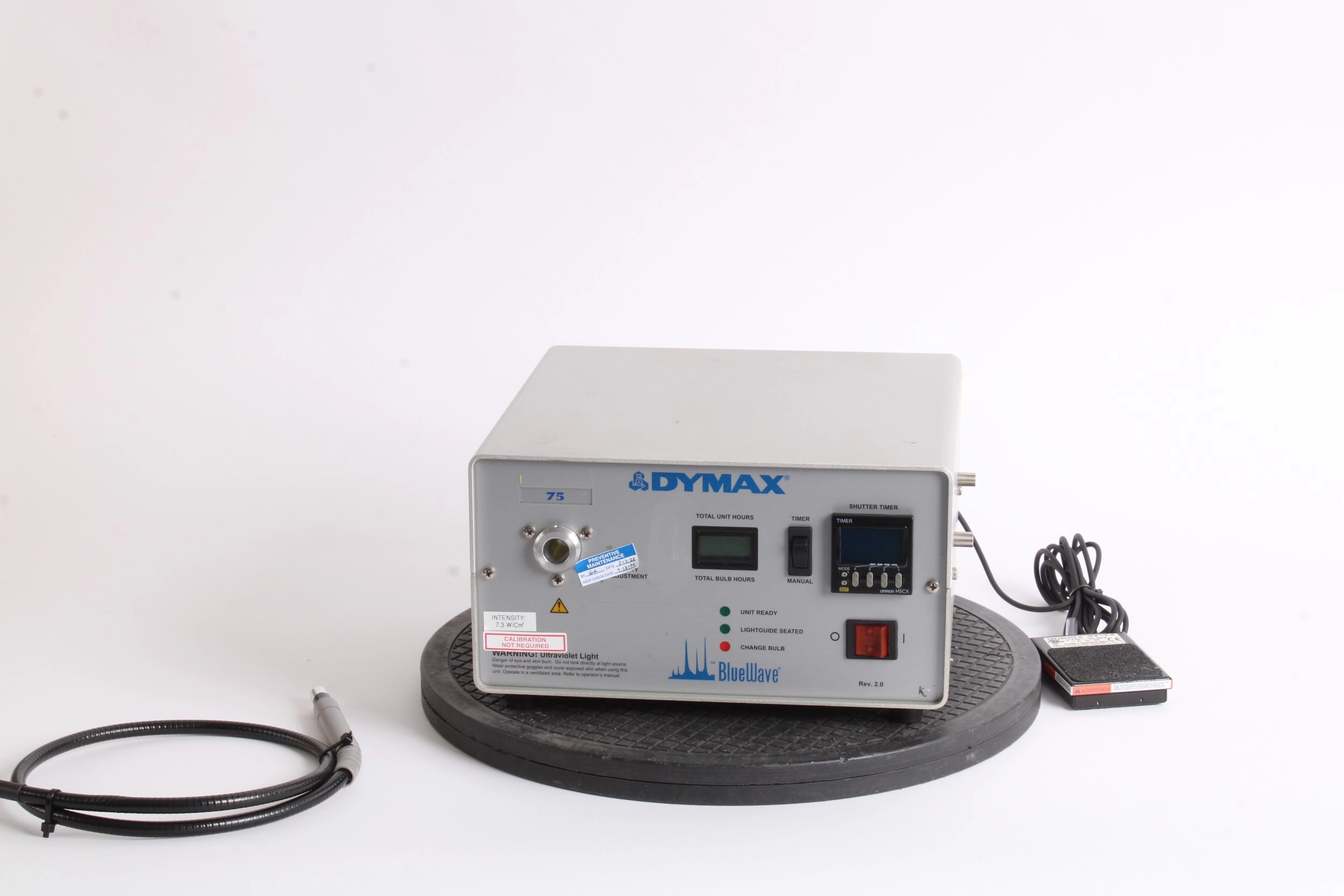 Dymax Blue Wave 75 UV Light Curing System w/ Foot Pedal &amp; Lightguide