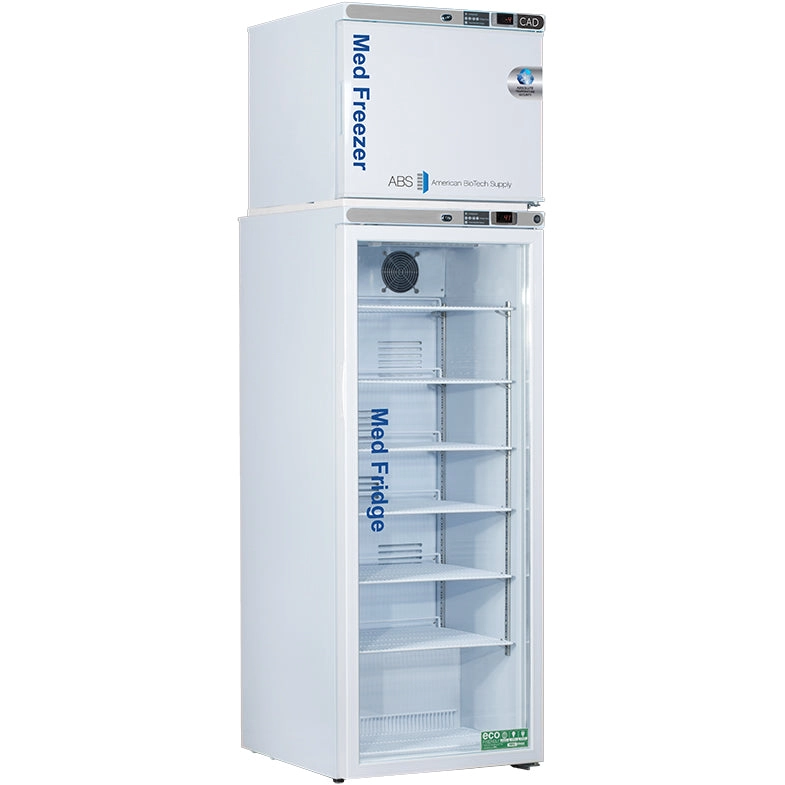 ABS 12 Cu. Ft. Pharmacy/Vaccine Glass Door Refrigerator &amp; Auto Defrost Freezer Combo PH-ABT-HC-RFC12