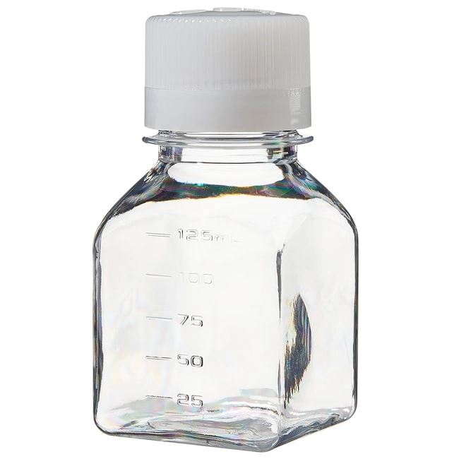 Nalgene Square PETG Media Bottles with Closure: Nonsterile, Shrink-Wrapped Trays