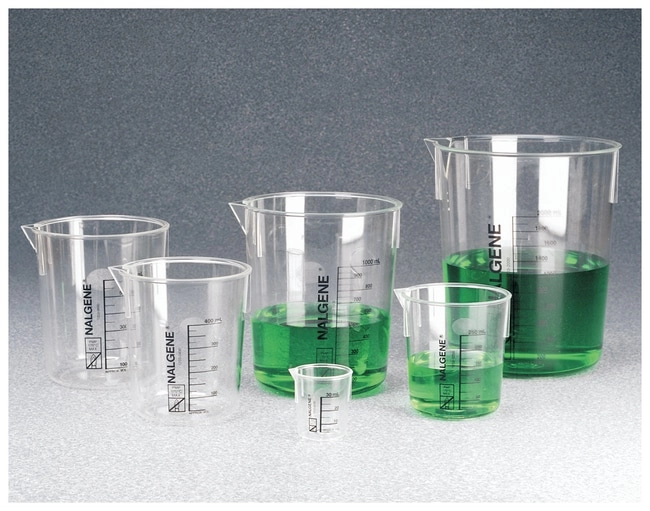 Nalgene PMP Griffin Low-Form Plastic Beakers