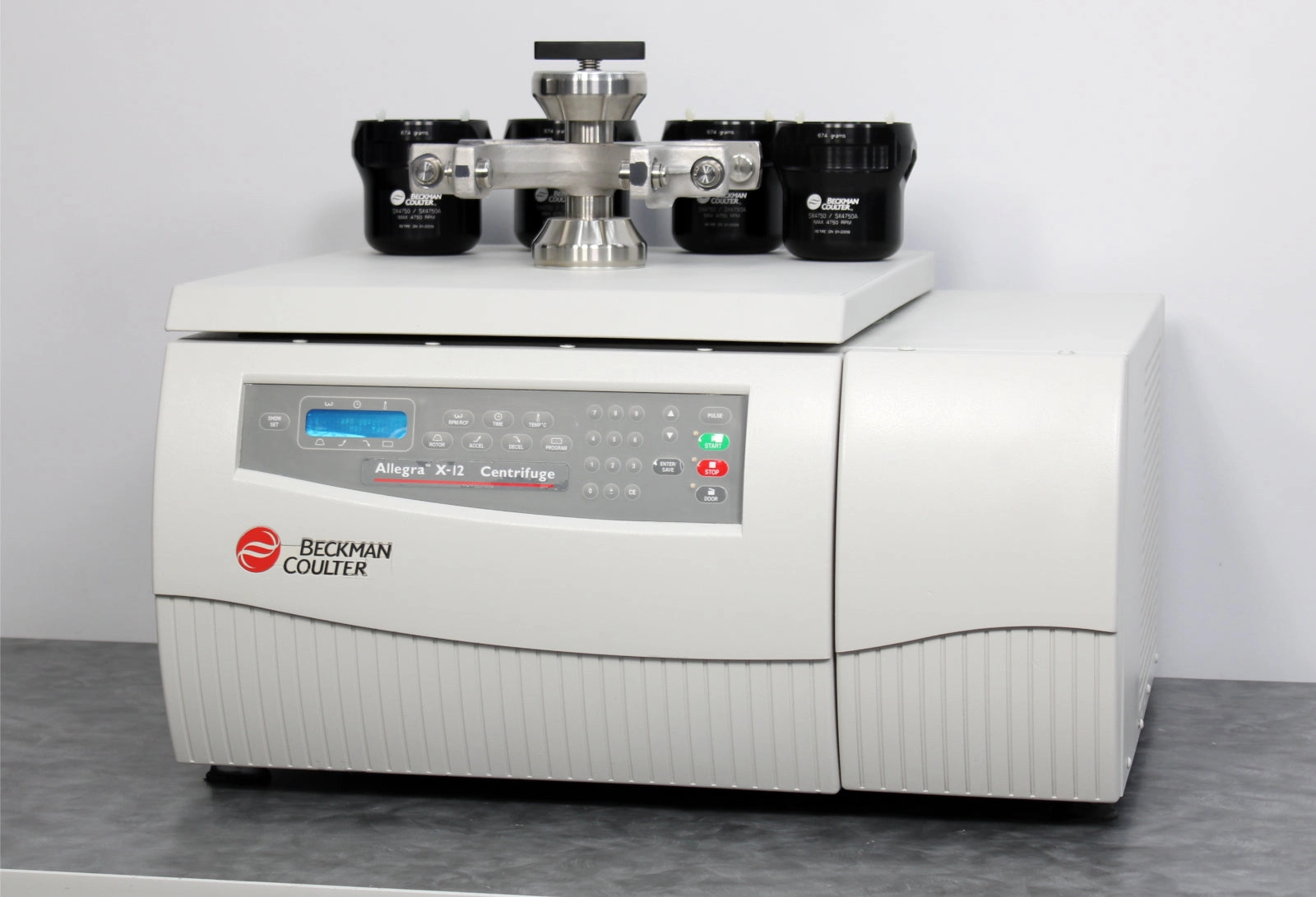 Beckman Coulter Allegra X-12 Benchtop Centrifuge 392472 with SX4750A Rotor