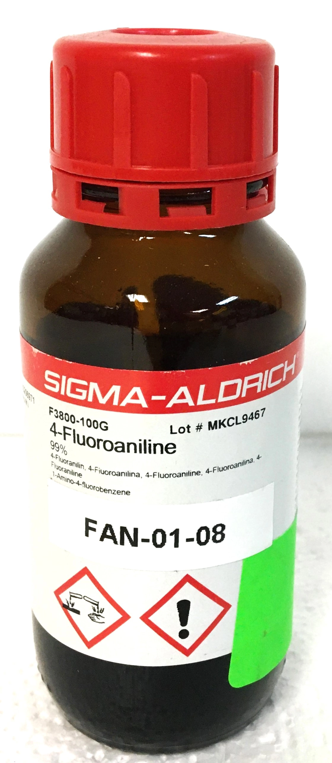 Sigma-Aldrich F3800-100G 4-Fluoroaniline - 99% (100mL)