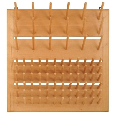 Eisco Wooden Draining Rack, Mountable - Accommodates 90 Pieces of Labware - Eisco Labs CH0001C