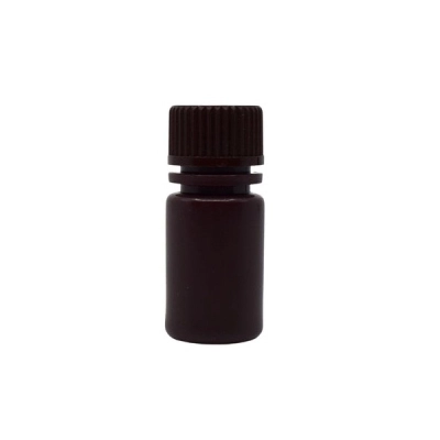 Eisco Reagent Bottle, Amber, 15mL - Narrow Mouth with Screw Cap - HDPE CH0173CAM