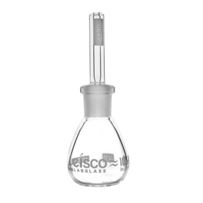 Eisco Pycnometer, Calibrated, 10mL - Gravity Bottle with Flat Bottom and Stopper Eisco Labs BT1102CL