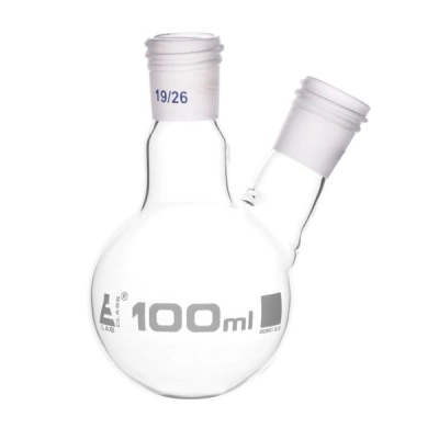Eisco Distillation Flask with 2 Necks, 100ml Capacity, 19/26 Joint Size - Eisco Labs CH01008B