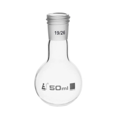 Eisco Boiling Flask with 19/26 Joint, 50ml Capacity, Round Bottom Borosilicate - Eisco Labs CH01002B