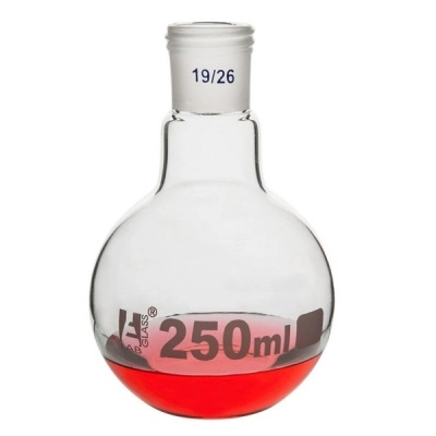 Eisco Boiling Flask with 19/26 Joint, 250ml Capacity, Flat Bottom Borosilicate - Eisco Labs CH01004F